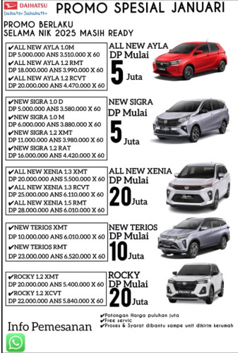 Promo Special Daihatsu temanggung Januari 2026